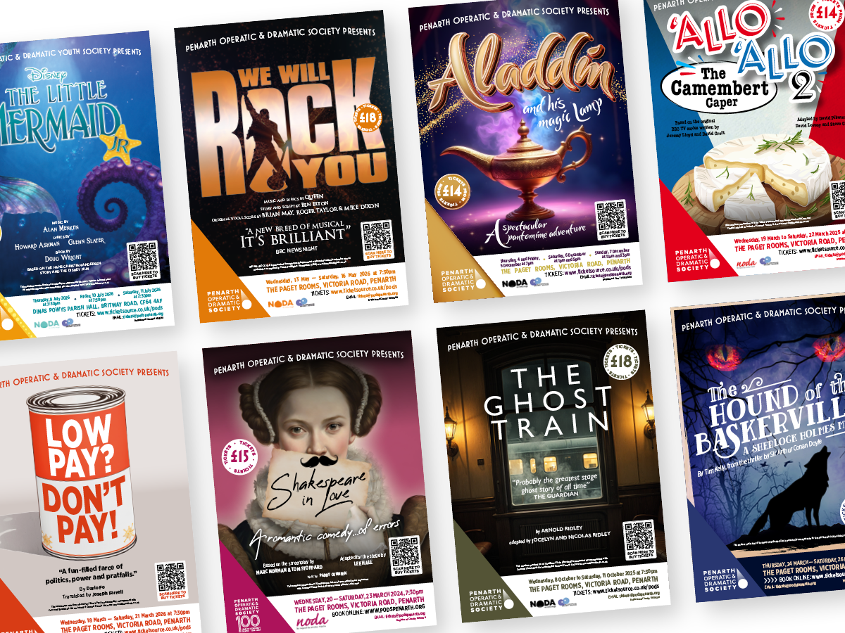 Featured image for “Posters and marketing graphics for Penarth Operatic & Dramatic Society”