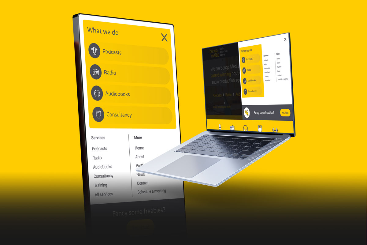 Featured image for “Bengo Media website navigation redesign”