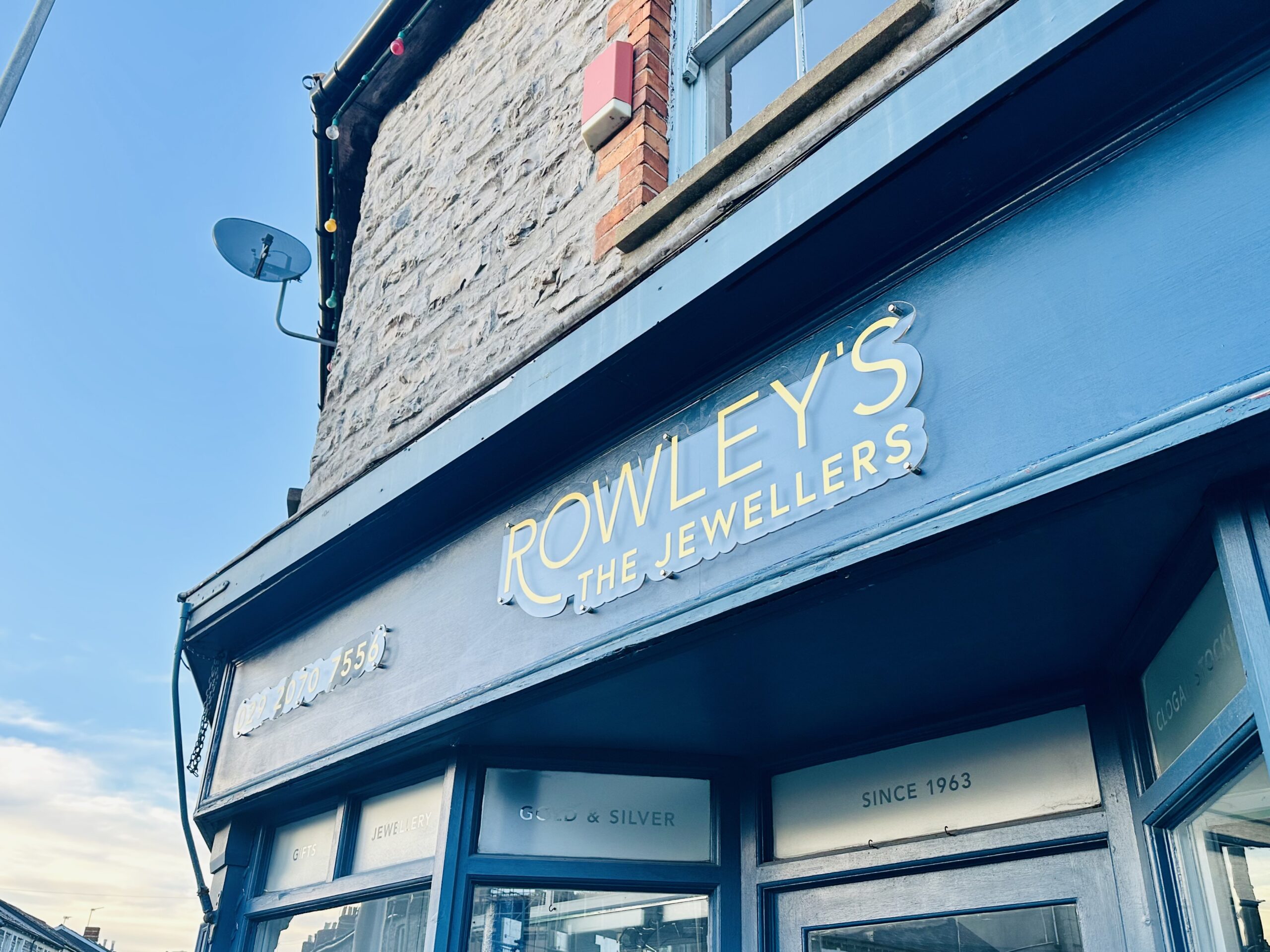 Featured image for “New signage for Rowley’s the Jewellers, Penarth”