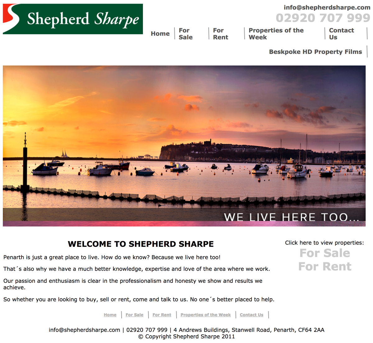 Featured image for “New website for Penarth-based estate agents Shepherd Sharpe”